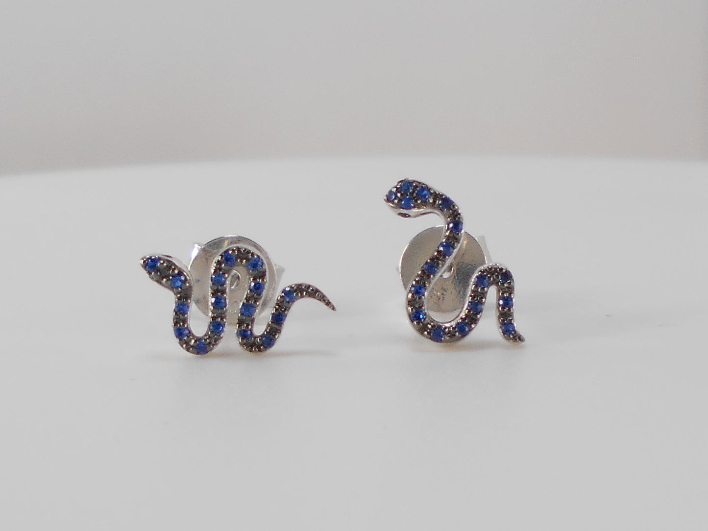 Sterling Silver Snake Earrings