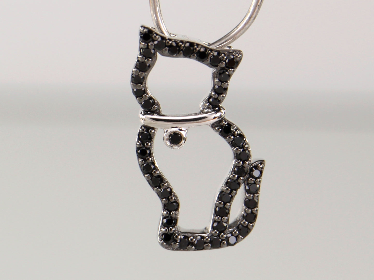 Sterling Silver Kitten Cat Necklace
