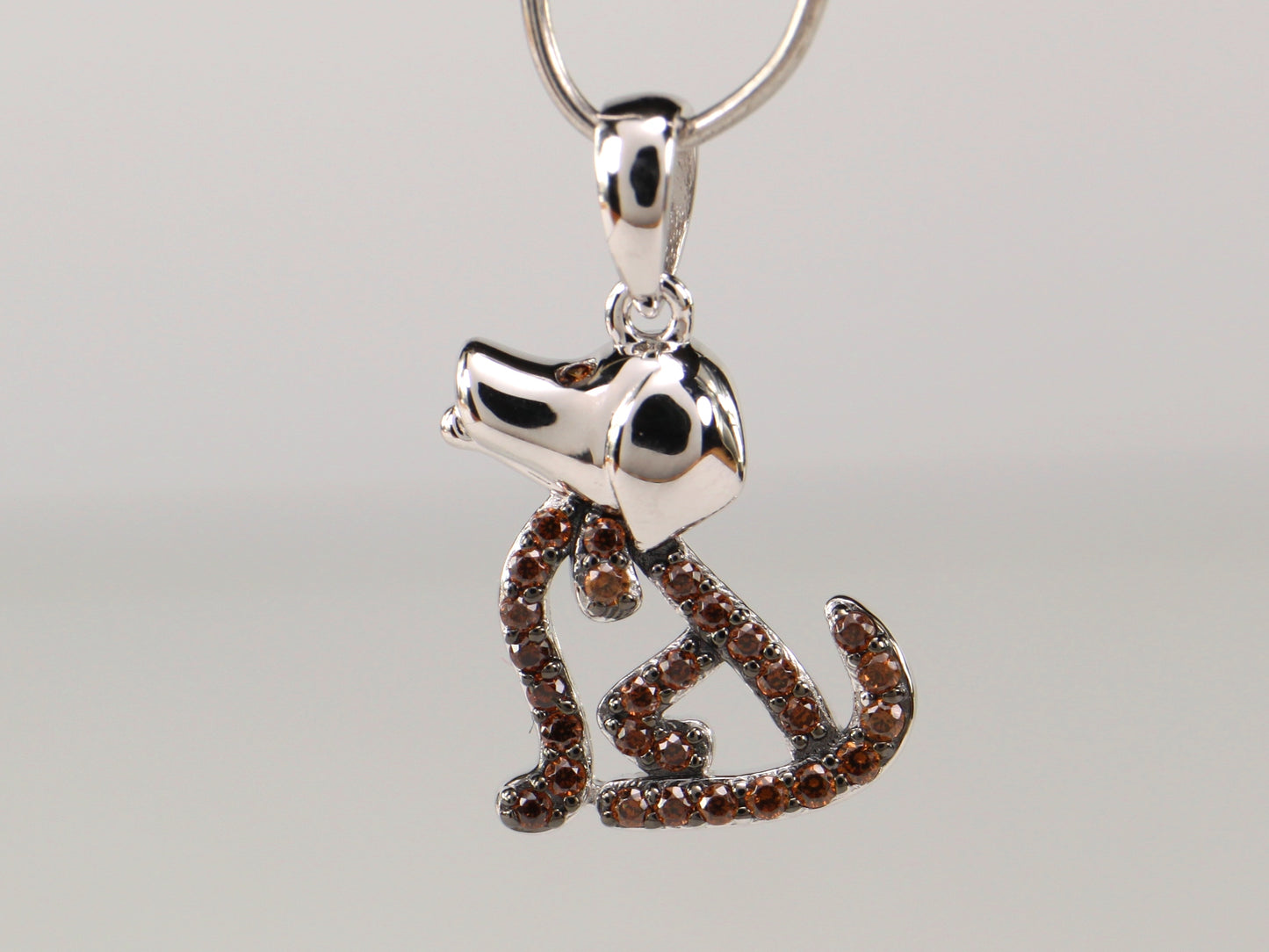 Sterling Silver Puppy Dog Necklace