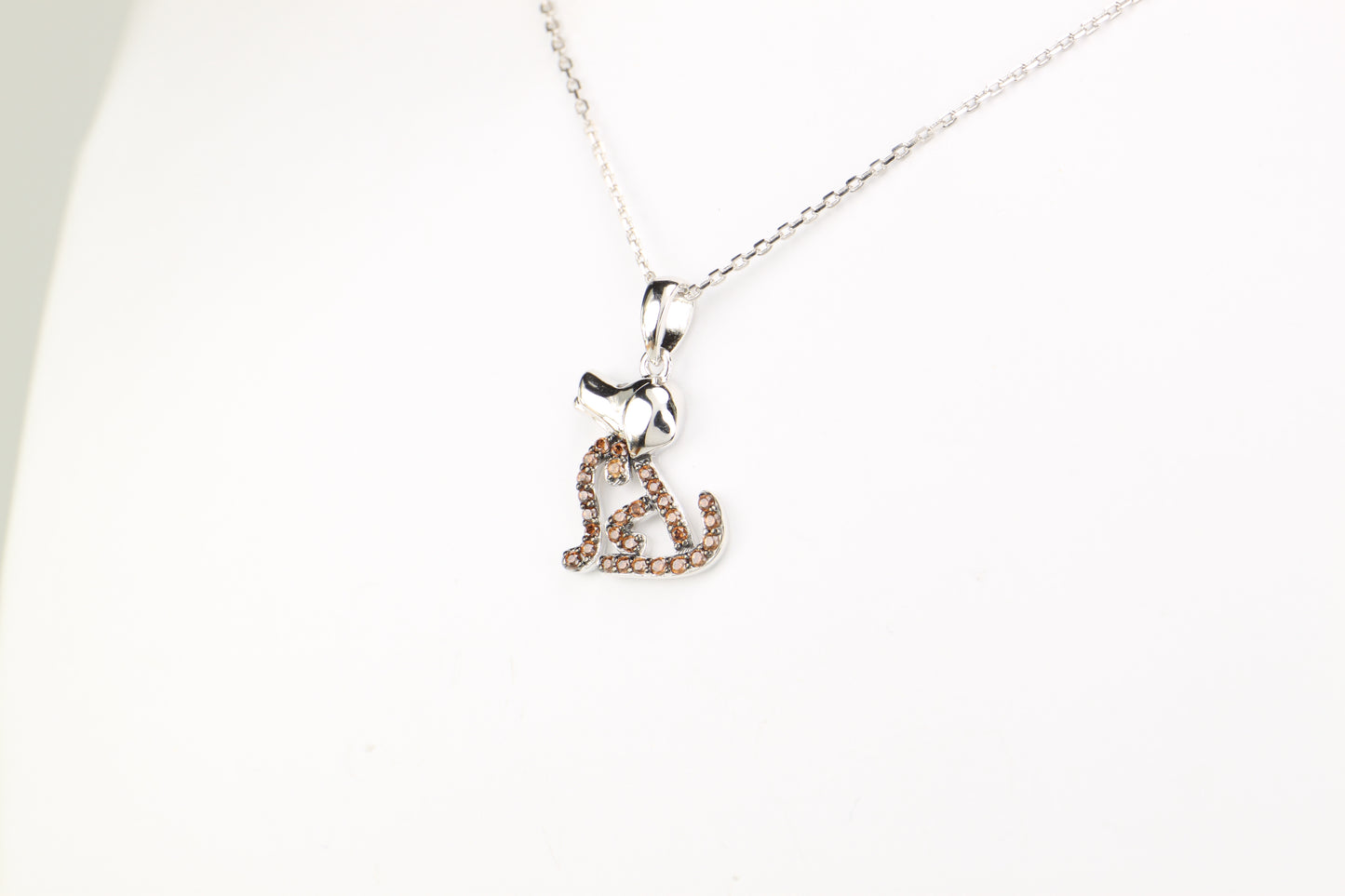 Sterling Silver Puppy Dog Necklace