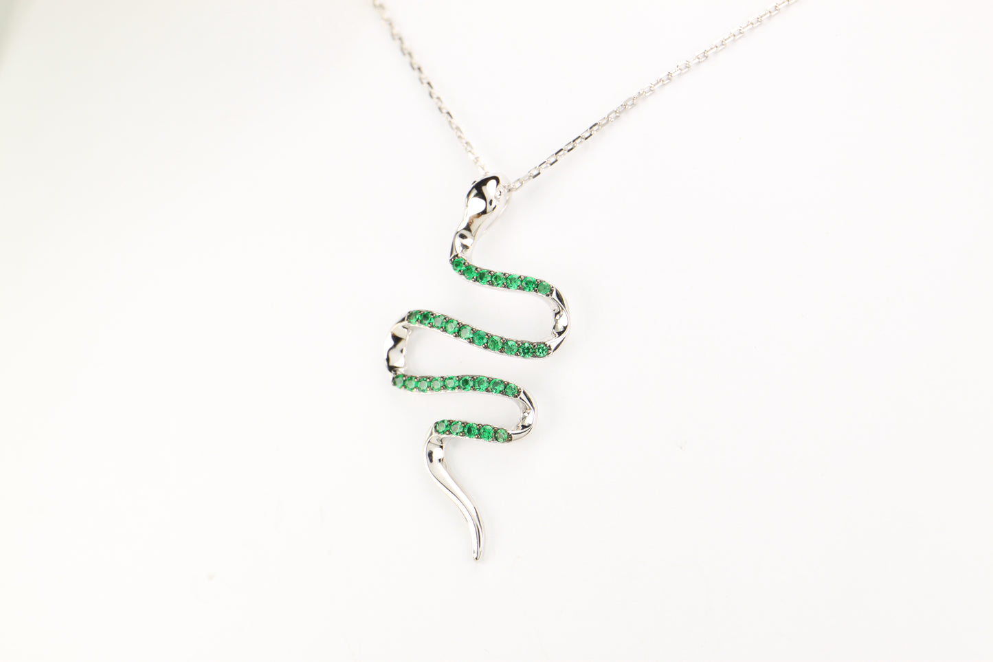 Sterling Silver Snake Necklace