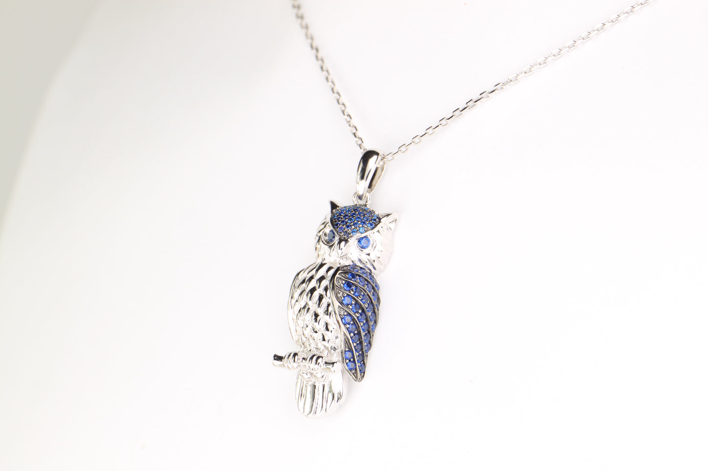 Sterling Silver Owl Necklace