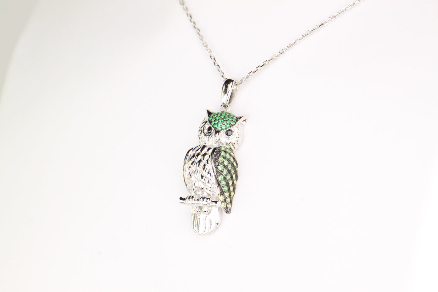 Sterling Silver Owl Necklace
