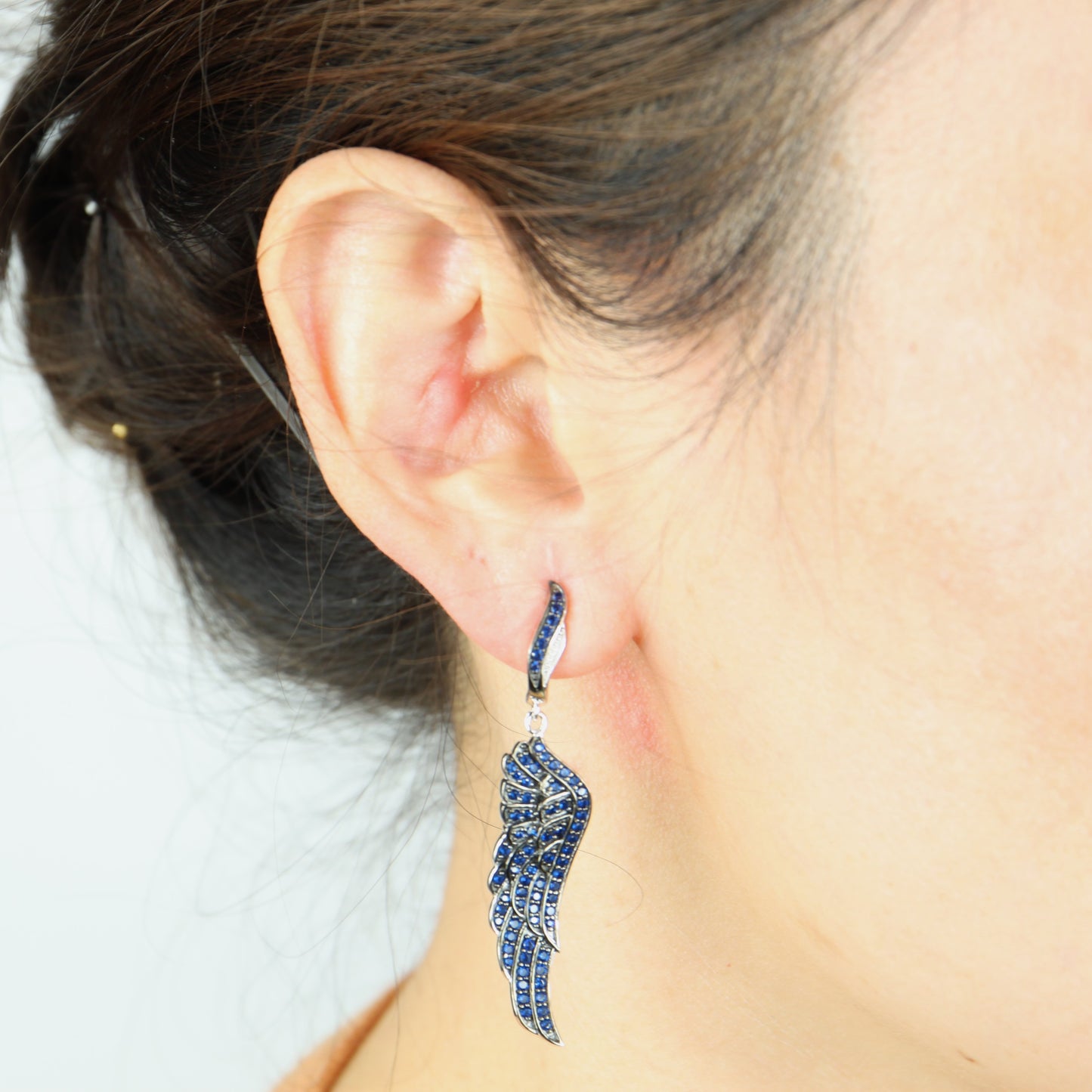 Sterling Silver Falcon Wing Earrings