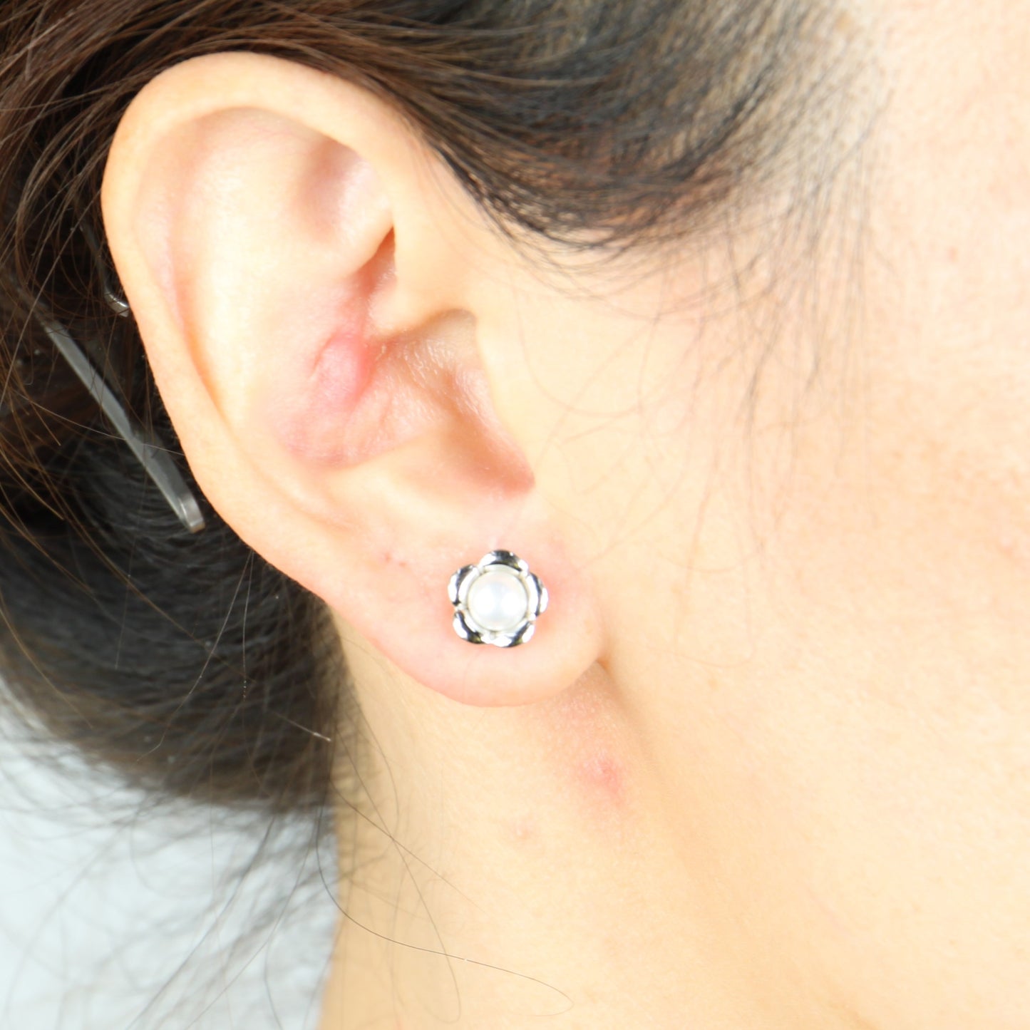 Sterling Silver Pearl Earrings