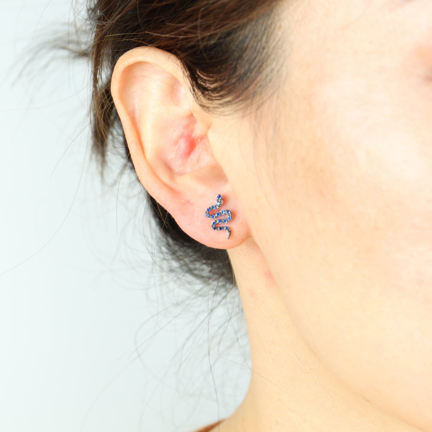 Sterling Silver Snake Earrings