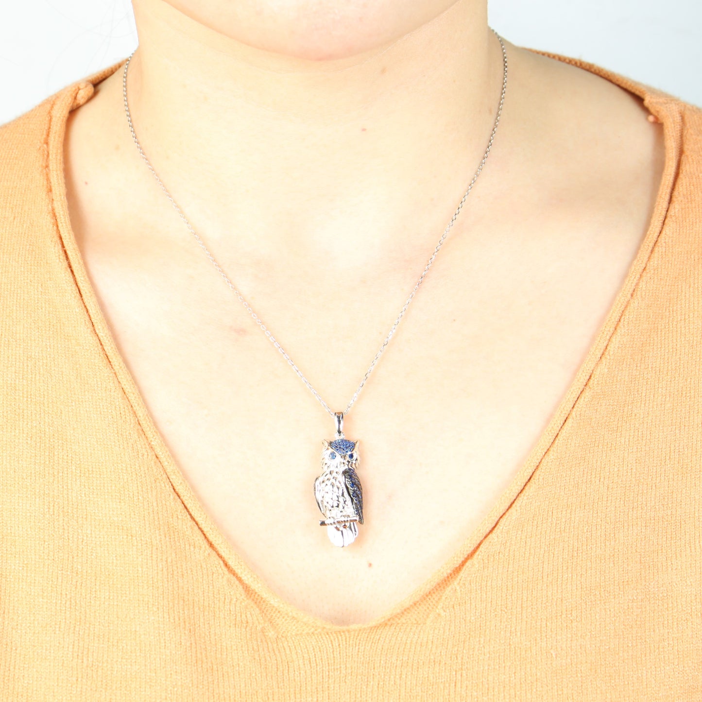Sterling Silver Owl Necklace