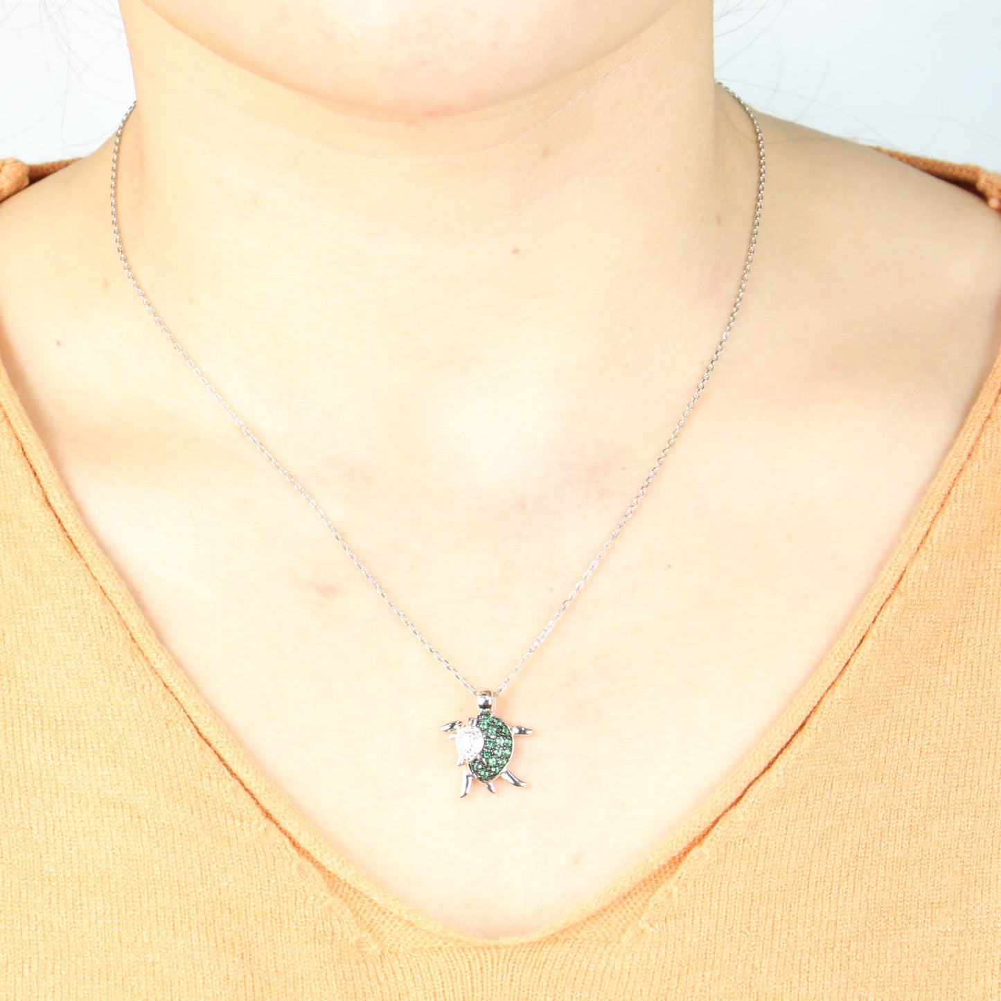 Sterling Silver Turtle Necklace