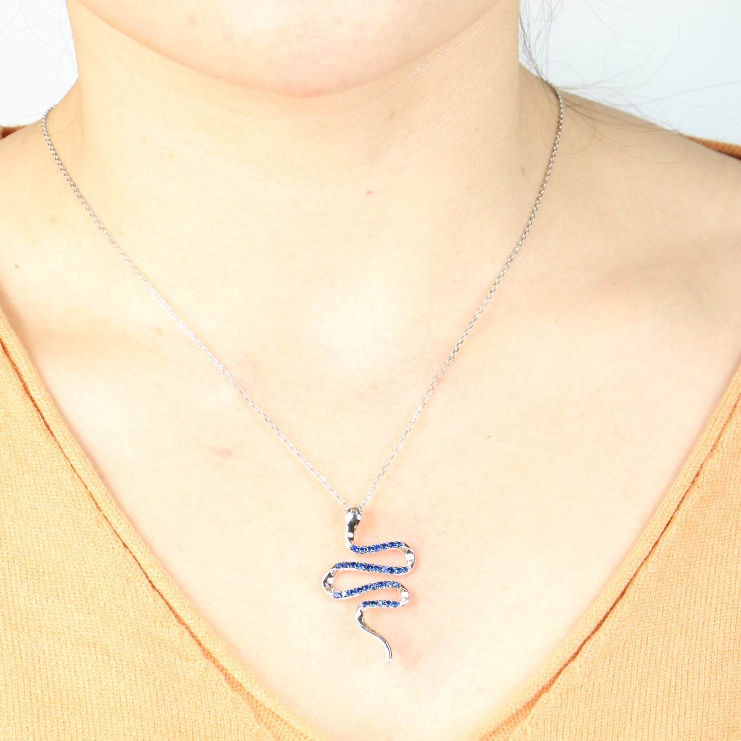 Sterling Silver Snake Necklace