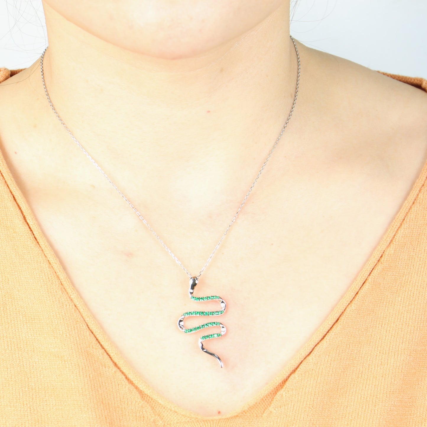 Sterling Silver Snake Necklace