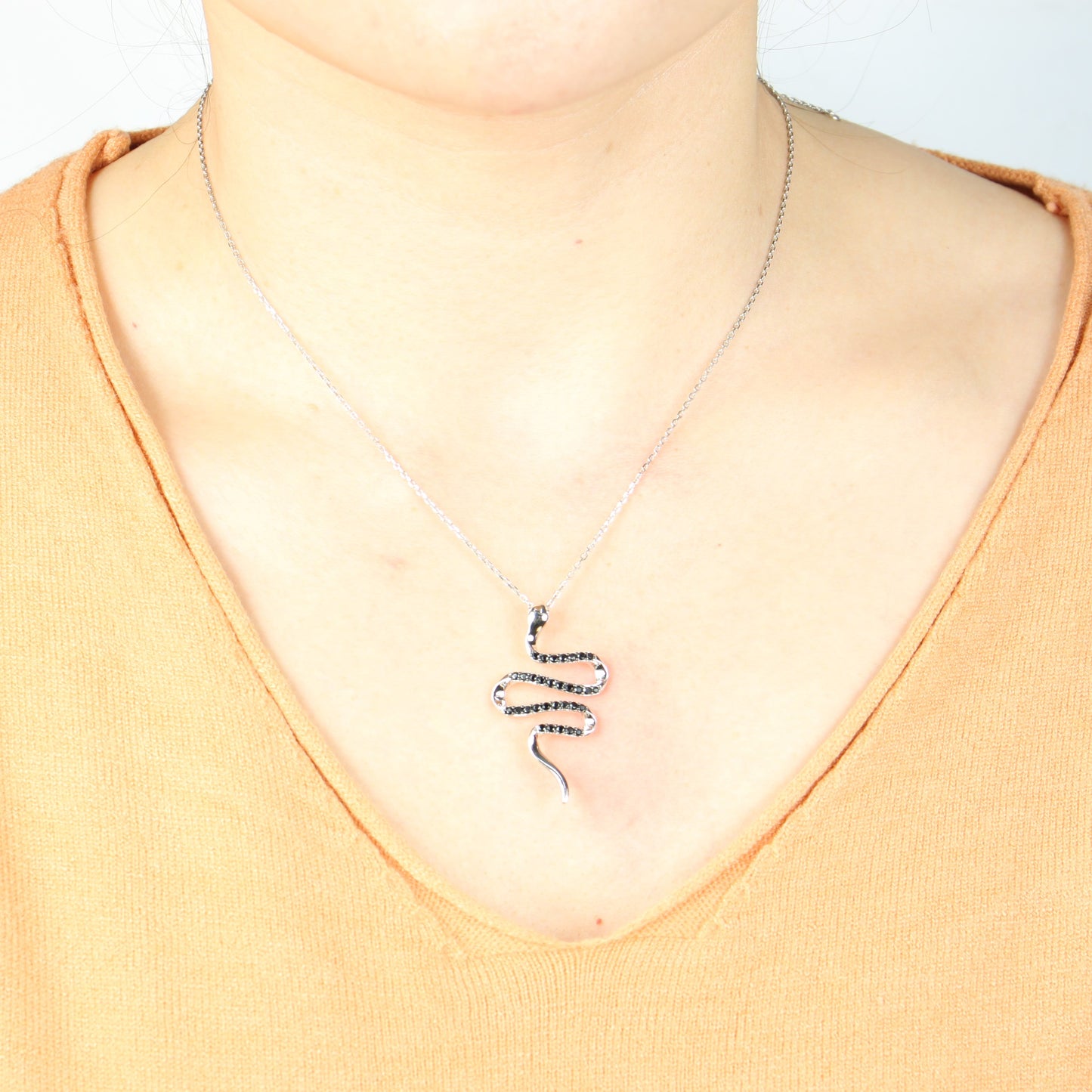 Sterling Silver Snake Necklace