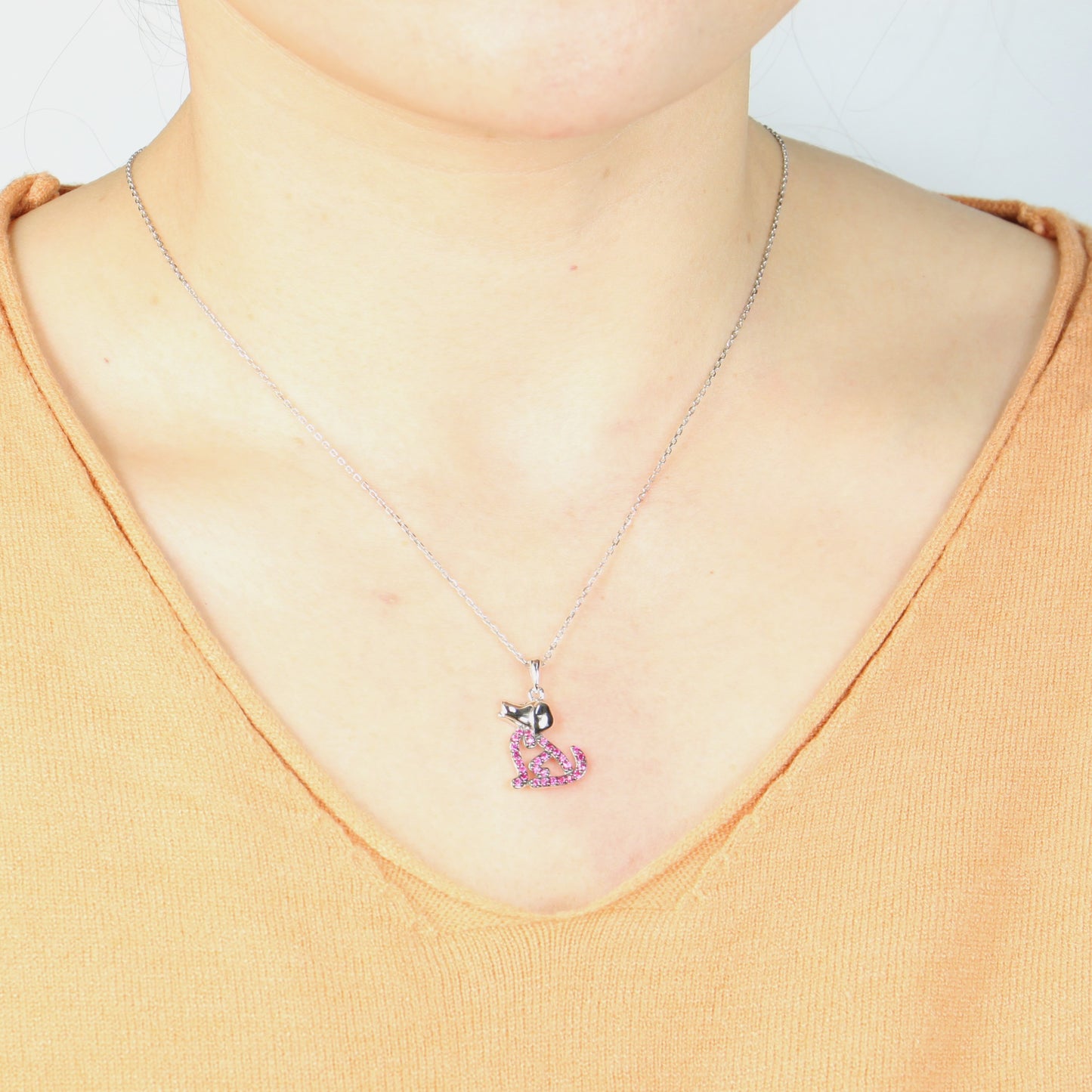 Sterling Silver Puppy Dog Necklace