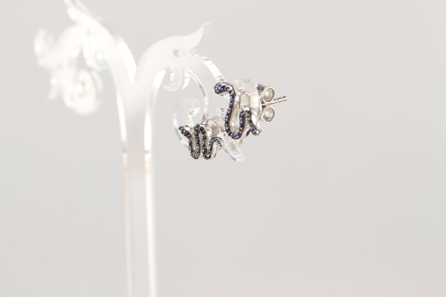 Sterling Silver Snake Earrings