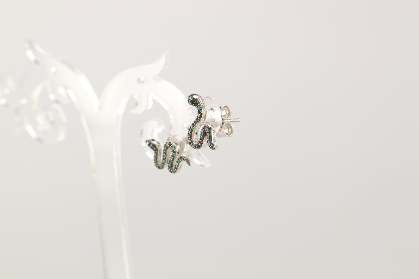 Sterling Silver Snake Earrings
