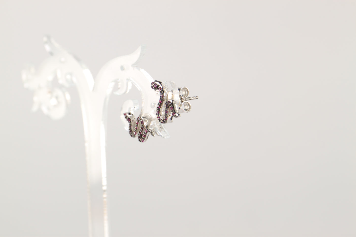 Sterling Silver Snake Earrings